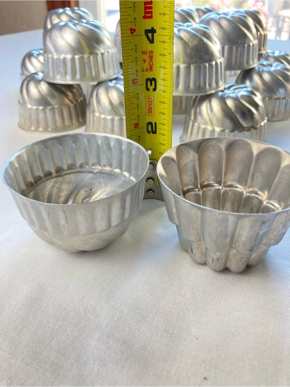 Vintage Aluminum Mini Bundt & Fluted Molds Baking Shells - Set of 28